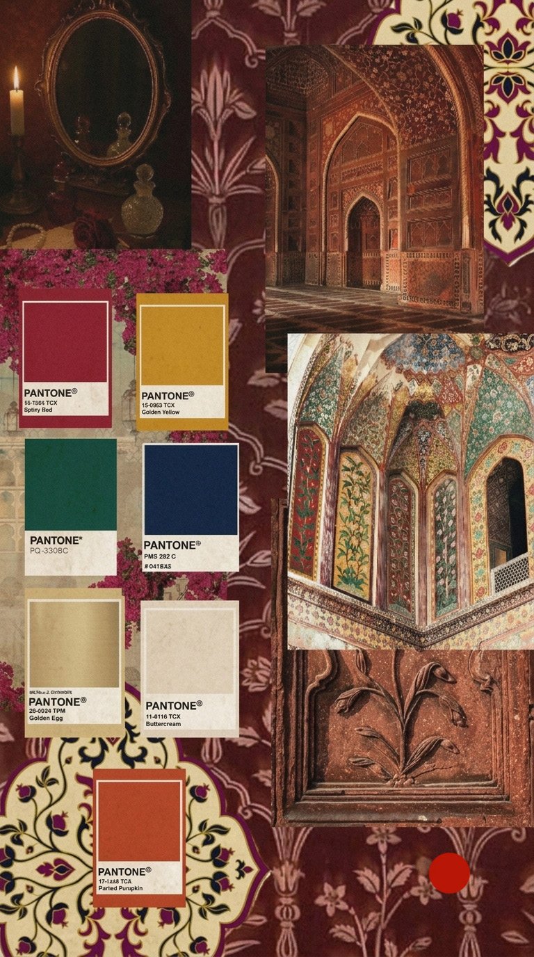 Heritage colour and architecture moodboard
